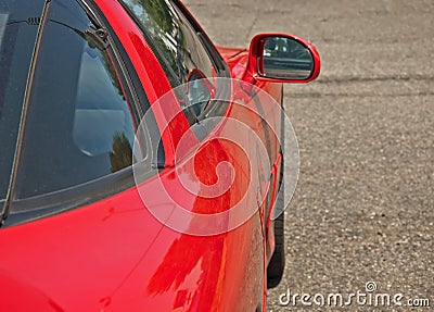 Red Sports Car Side View