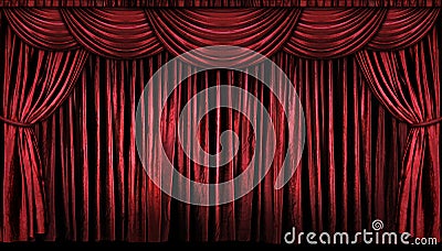 Red Stage Curtains
