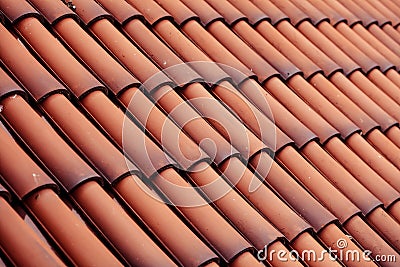 Red tiles roof texture architecture background