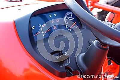Red tractor dashboard