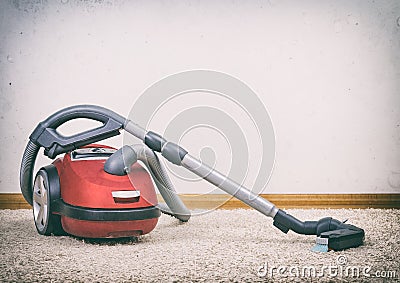 Red vacuum cleaner.
