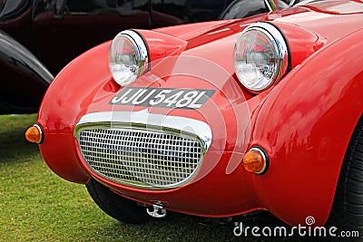 Red vintage racing sports car