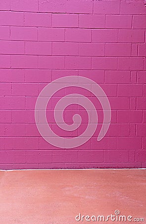 Red Violet Cinder Block Brick Wall Rose Floor Background