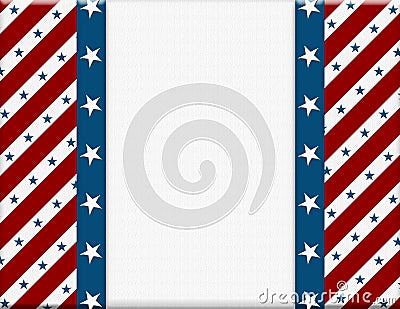 Red and White American celebration frame