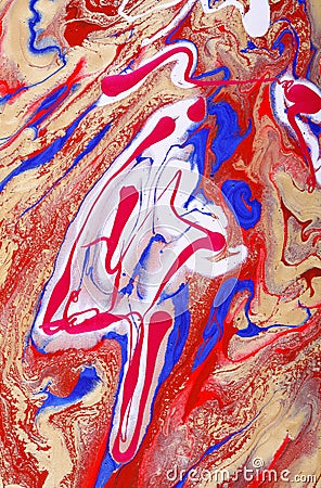 Red white and blue abstract