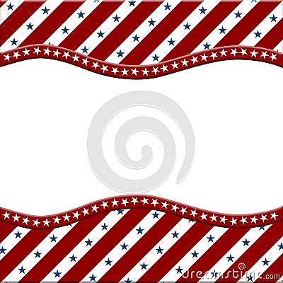 Red , White and Blue American celebration frame for your message