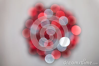 Red and white bokeh