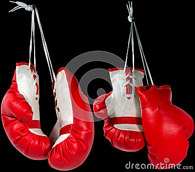 Red and White Boxing Gloves