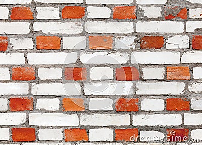 Red and white brick wall pattern texture