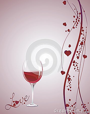 Red wine on background