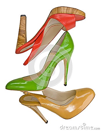 Red Yellow Green Shoes Stock Image - Image: 8947331