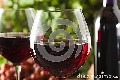 Refreshing Red Wine In a Glass