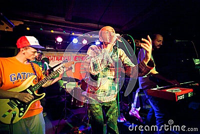 Reggae group Roma VPR performing in a night club Chinese Pilot Jao Da