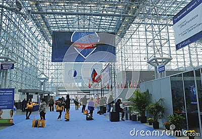 Registration area at the Greater NY Dental Meeting at Javits Center in New York