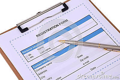 Registration form.