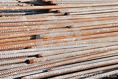 The reinforcing steel rods