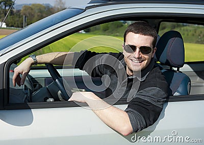 Relaxed driver portrait