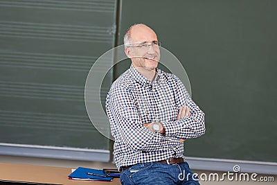 Relaxed friendly male teacher