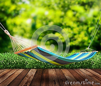 Relaxing on hammock