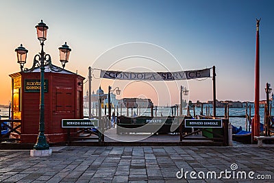 Renting a gondola in Venice