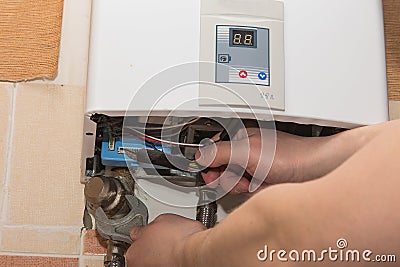 Repair of the gas water heater