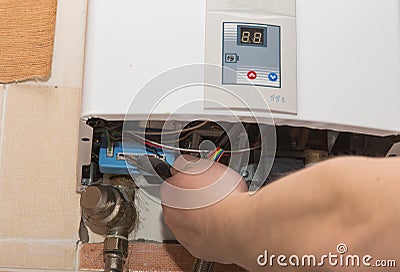 Repair of the gas water heater