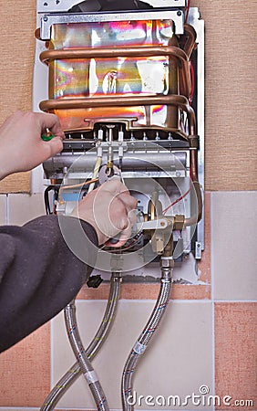 Repair of household water heater