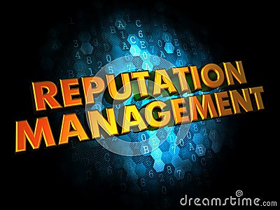 Reputation Management Concept on Digital Background.