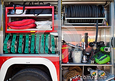 Rescue equipment of fire-brigade car