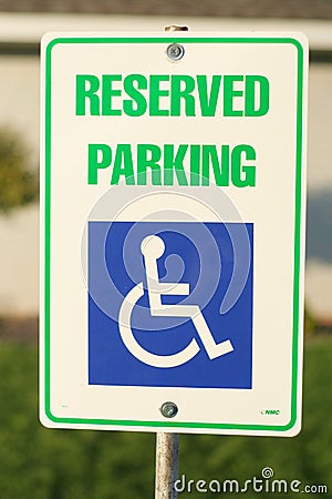 Reserved Parking sign