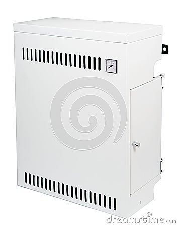 A residential gas heater,