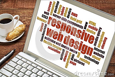 Responsive web design word cloud