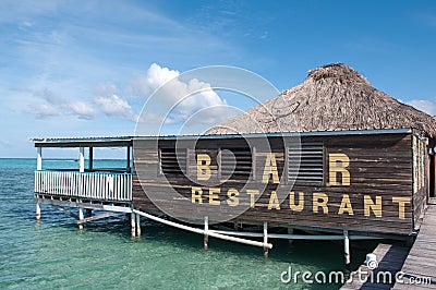 Restaurant Bar on the Ocean Water