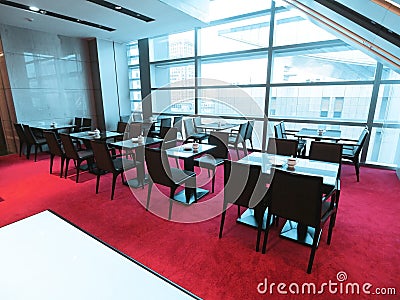 Restaurant in modern building