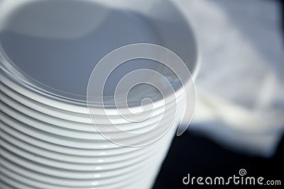 Restaurant service / stack of plates