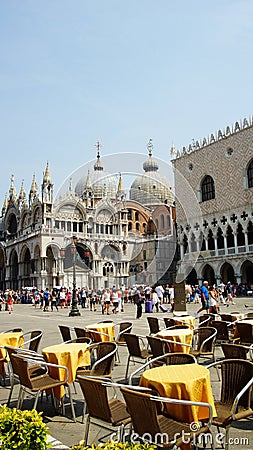 Restaurant in St. Marco Square, Venice, Italy