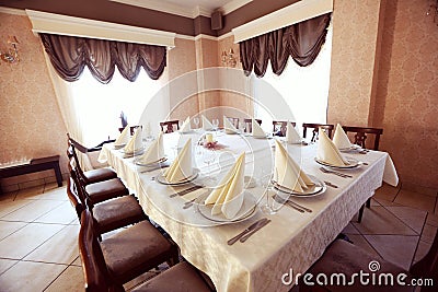 Restaurant Wedding table yellow room