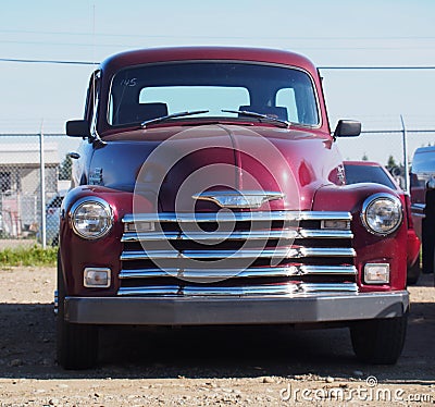Restored Classic Red Chevrolet Truck