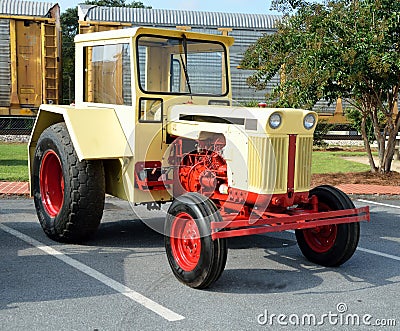 Restored vintage tractor