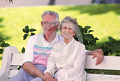 Retired Couple on Bench