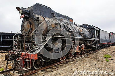 Retired steam locomotive