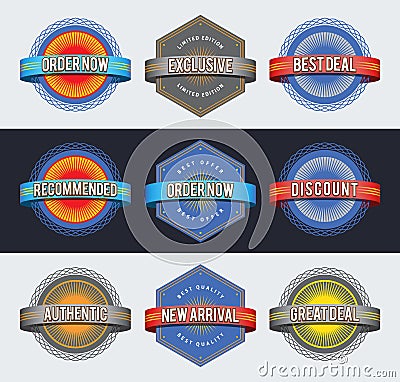 Retro badges