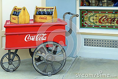 Retro coca cola cart