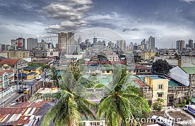 Retro HDR Manila Skyline