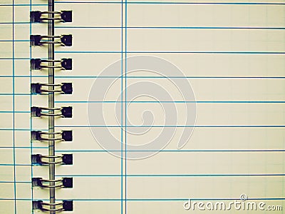 Retro look Blank notebook page