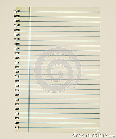Retro look Blank notebook page