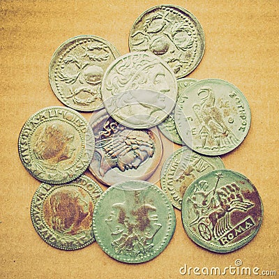 Retro look Roman coin