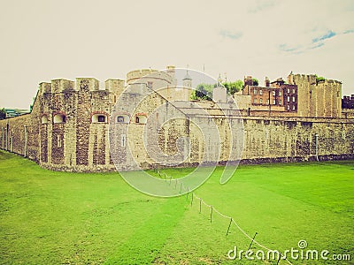 Retro look Tower of London