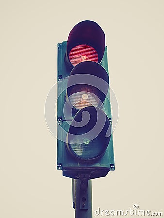 Retro look Traffic light semaphore