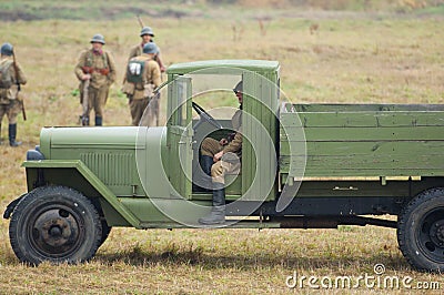 Retro military truck